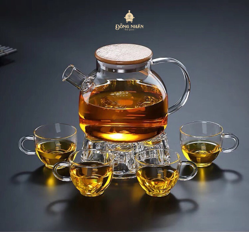 Bộ Ấm Chén Thủy Tinh