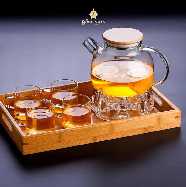 Bộ Ấm Chén Thủy Tinh